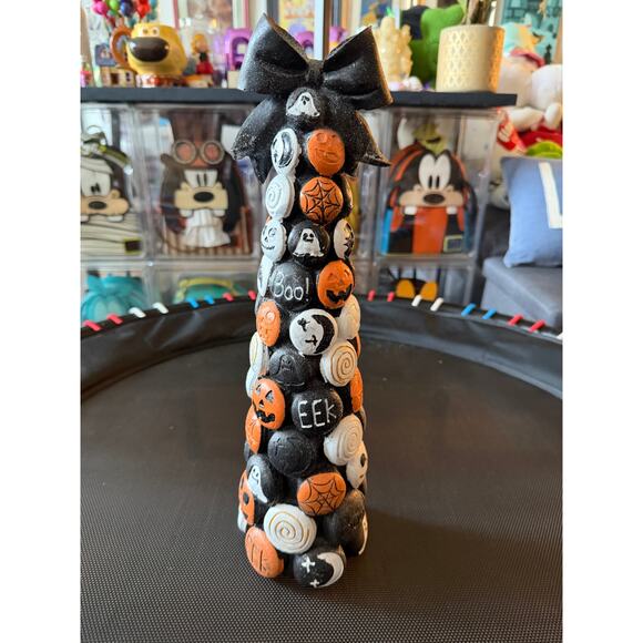 Home Goods Ceramic Macaroon Halloween Tree EUC - Picture 2 of 5
